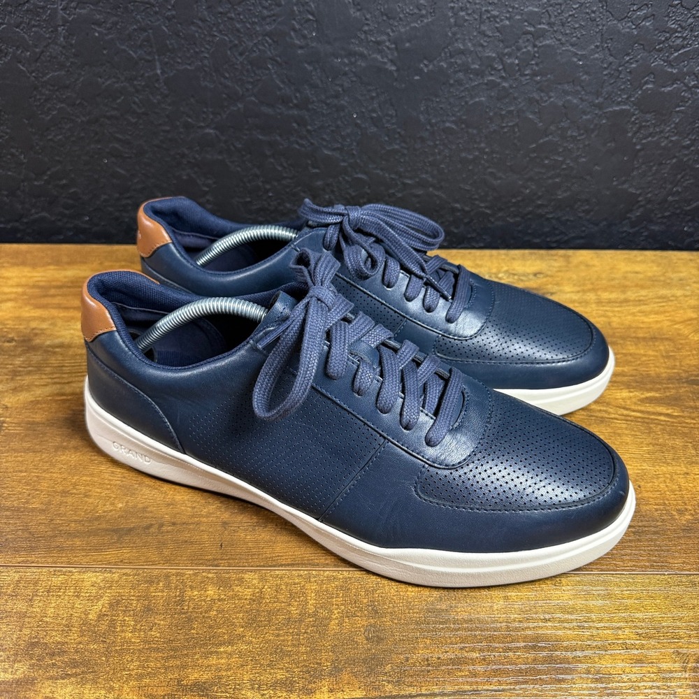 Cole Haan Grand Crosscourt C33990 Navy Leather Sneaker Mens 11W